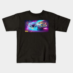 DeLorean - back to the future _003 Kids T-Shirt